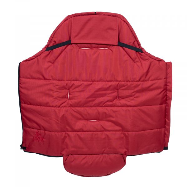 Iceland-tmave-cerveny07 Sac de iarnă impermeabil Iceland wool, lână de oaie + Mănuși pentru cărucior impermeabile - Roșu închis - imagine 9