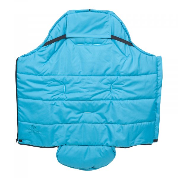 Sac de iarnă impermeabil Iceland wool, lână de oaie + Mănuși pentru cărucior impermeabile - Turcoaz întunecat - imagine 7