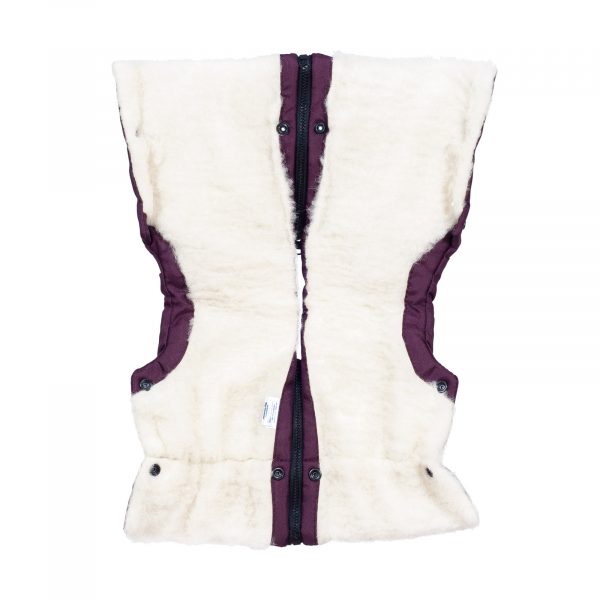 Sac de iarnă impermeabil Iceland wool, lână de oaie + Mănuși pentru cărucior impermeabile - Vin roșu - imagine 7