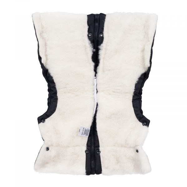 Sac de iarnă Arctic wool, lână de oaie, impermeabil + Mănuși pentru cărucior - Negru - imagine 7