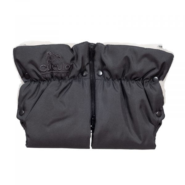 rukavnik-grafit-01 Sac de iarnă impermeabil Iceland wool, lână de oaie + Mănuși pentru cărucior impermeabile - Grafit - imagine 6
