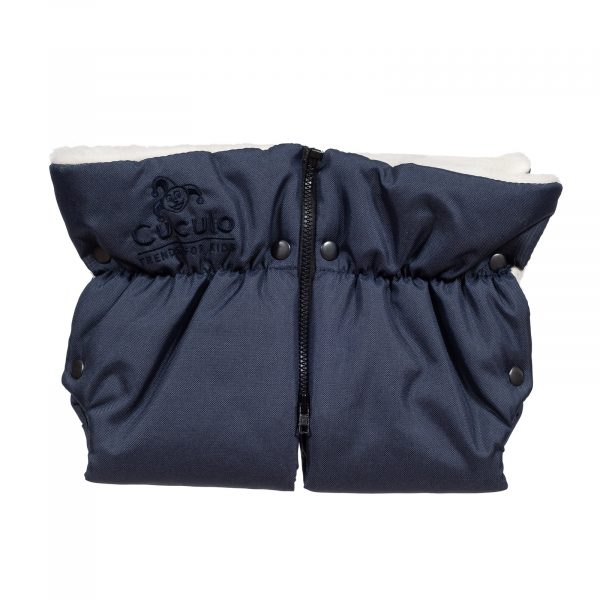 Sac de iarnă Arctic wool, lână de oaie, impermeabil + Mănuși pentru cărucior - Bleumarin - imagine 5