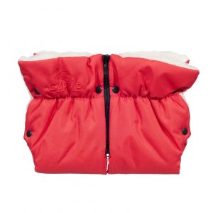 Sac de iarnă impermeabil Iceland wool, lână de oaie + Mănuși pentru cărucior impermeabile - Roșu deschis - imagine 7