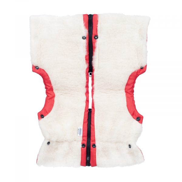 Sac de iarnă impermeabil Iceland wool, lână de oaie + Mănuși pentru cărucior impermeabile - Roșu deschis - imagine 9