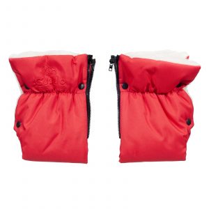 Sac de iarnă impermeabil Iceland wool, lână de oaie + Mănuși pentru cărucior impermeabile - Roșu deschis - imagine 8