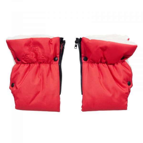 Sac de iarnă impermeabil Iceland wool, lână de oaie + Mănuși pentru cărucior impermeabile - Roșu deschis - imagine 8