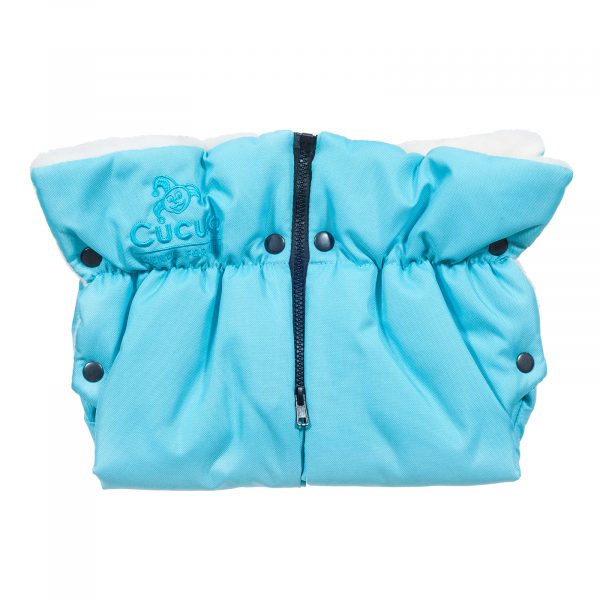 rukavnik-svetle-tyrkys-01 Sac de iarnă impermeabil Iceland wool, lână de oaie + Mănuși pentru cărucior impermeabile  -  Turcoaz ușor - imagine 7