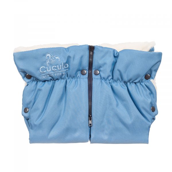 Sac de iarnă impermeabil Iceland wool, lână de oaie + Mănuși pentru cărucior impermeabile - Albastru închis - imagine 7