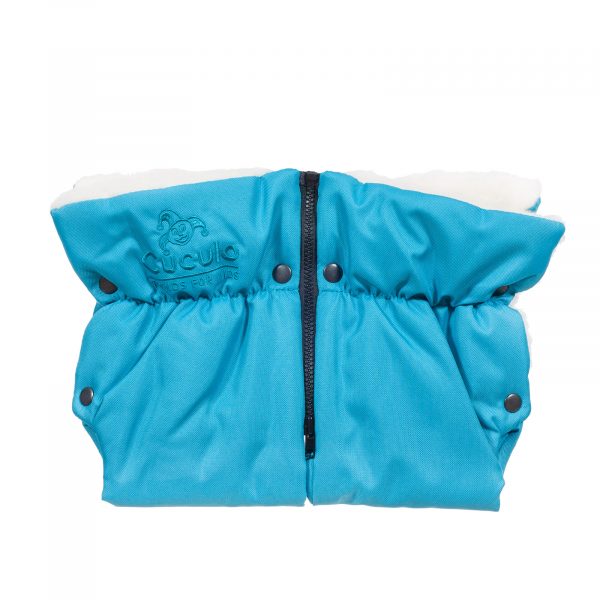 Sac de iarnă impermeabil Iceland wool, lână de oaie + Mănuși pentru cărucior impermeabile - Turcoaz întunecat - imagine 5