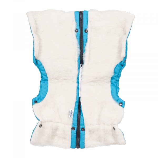 Sac de iarnă impermeabil Iceland wool, lână de oaie + Mănuși pentru cărucior impermeabile - Turcoaz întunecat - imagine 8