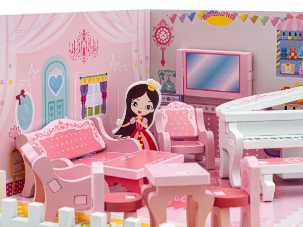 Drevena-hracka-RUZOVY-POKOJ-04 Jucărie din lemn CAMERA PĂPUȘILOR - imagine 4