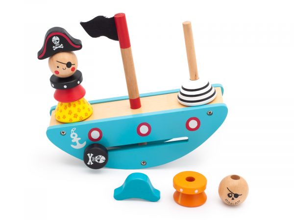 Pirátská-loď----dřevěná-montessori-hra-03 Corabia piraților – joc din lemn - imagine 1