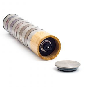 Râșniță manuală pentru sare și piper sau condimente 5in1, DOMESTICO - Design de Bambus - imagine 4