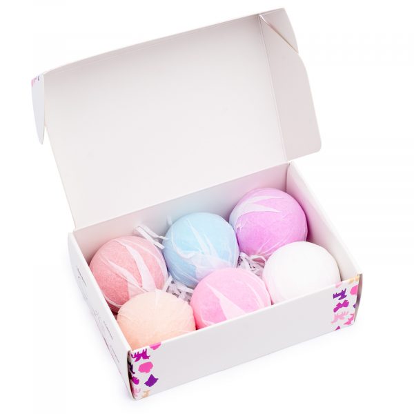BtahBomb-Girl-02-openBox Sare de baie Cuculo tip bombă, cu capsule care cresc în interior, pentru fete, 6 buc. - imagine 3