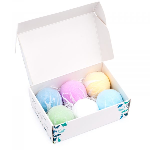 Sare de baie Cuculo tip bombă, cu capsule care cresc în interior, animale marine, 6 buc. - imagine 3