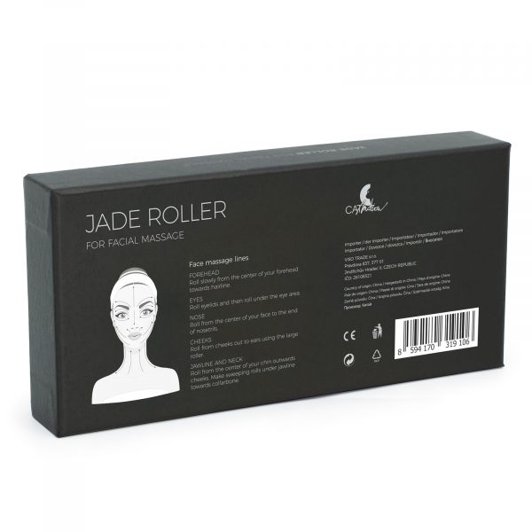 Rolă de masaj pentru față din cuarț roz - Rose Quartz Jade Face Roller - imagine 6