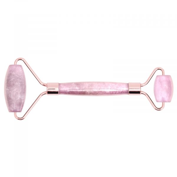Rolă de masaj pentru față din cuarț roz - Rose Quartz Jade Face Roller - imagine 3