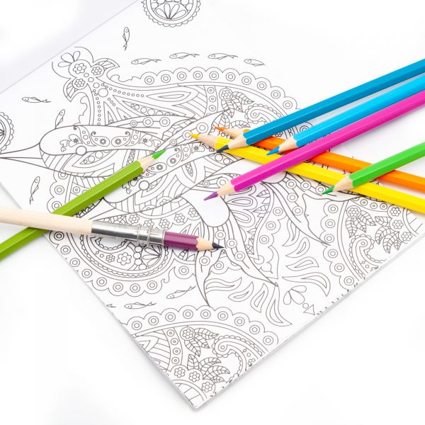 _36-kusu-omalovanky-pasteky Culori Cuculo, într-o carcasă cu motiv ANIMALS care se rulează, cu ascuțitoare și extensie pentru a le lungi, 36 de bucăți, cărți de colorat anti-stres GRATUIT - imagine 6