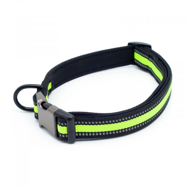 Set - lesă reflectorizantă și zgardă reflectorizantă VISIBLE, verde, dimensiune S-L,  Domestico - imagine 4