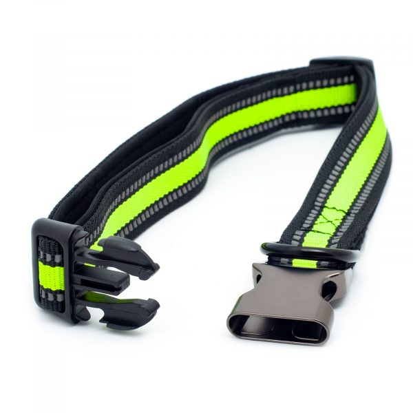 Set - lesă reflectorizantă și zgardă reflectorizantă VISIBLE, verde, dimensiune S-L,  Domestico - imagine 3