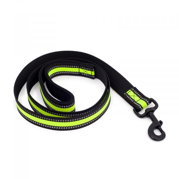 Set - lesă reflectorizantă și zgardă reflectorizantă VISIBLE, verde, dimensiune S-L,  Domestico - imagine 5